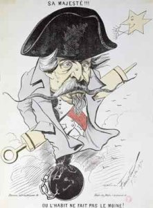 Caricatures of Victor Hugo 1802-85 and Napoleon III 1809-73