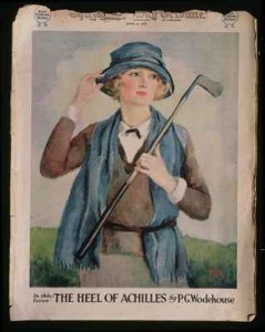 Portrait of a woman golfer cover of The Chicago Tribune