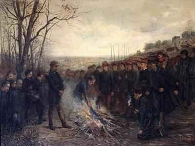 General Lapasset 1817-75 burning his flags