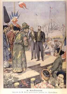 Arrival in Saigon of Paul Beau 1857-1927 Governor General of Indo China 1902-07