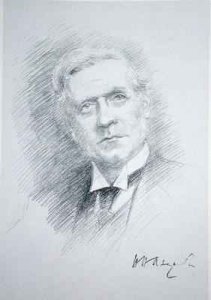 Portrait of Sir Arthur James Balfour 1848-1930 from an album on the Entente Cordiale