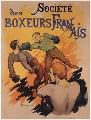 Poster advertising the Societe des boxeurs francais