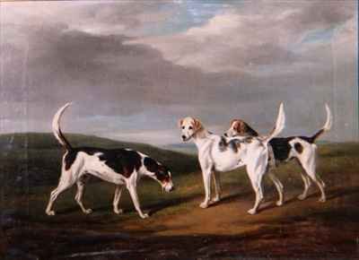 Foxhounds in a Landscape