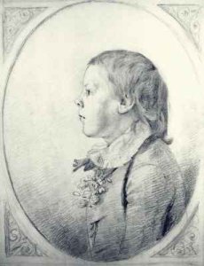 A profile Portrait of a young Boy