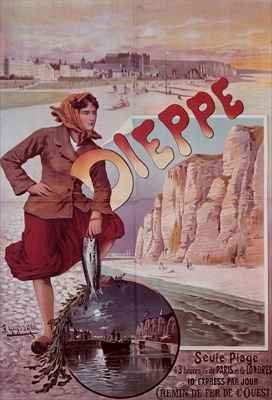 French Railways poster advertising the attractions of Dieppe