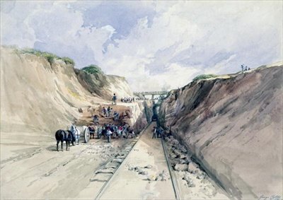 Digging a Cutting on the Great Western Railway