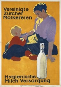 Swiss poster promoting the dairy industry