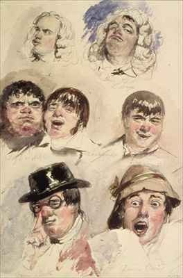 Sheet of Studies of Seven Heads