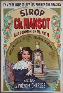 Poster advertising 'Sirop Ch. Mansot'