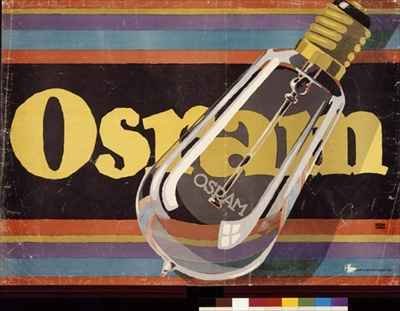 German advertisement for 'Osram' light bulbs