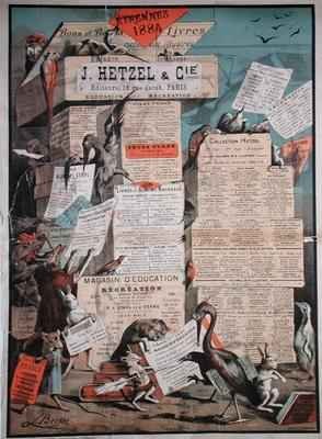 Advertisement for the publishing house Hetzel from 'Le Monde Illustre'