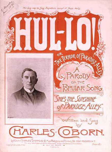 Front cover of the music score for 'Hul lo', or 'The Terror of Paradise Alley'