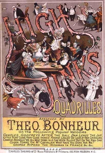 Front cover of the music score for 'High Jinks Quadrilles'