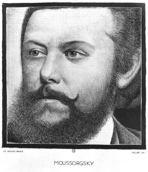 Portrait of Modest Petrovich Moussorgsky (1839-81)