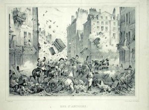 Rue Saint-Antoine in July 1830