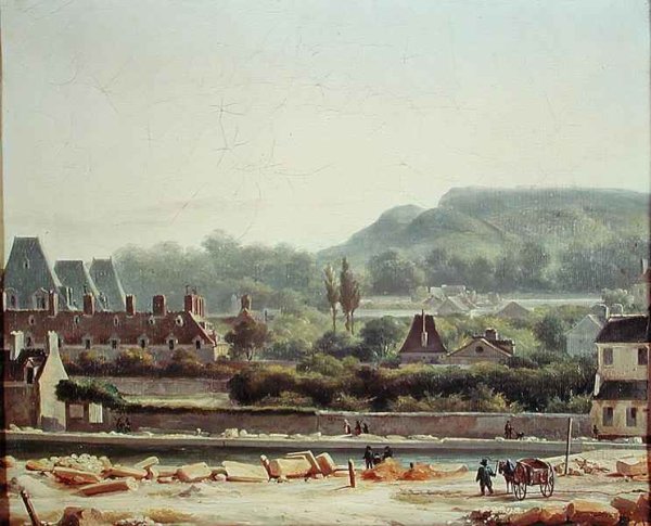 The Hopital Saint-Louis and the Buttes-Chaumont in 1830