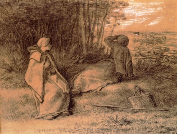 Shepherdesses Seated In The Shade