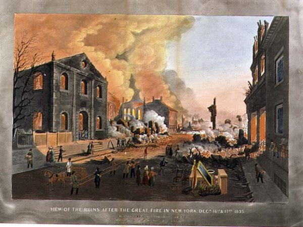 View of the Ruins after the the Great Fire in New York, December 16th-17th 1835