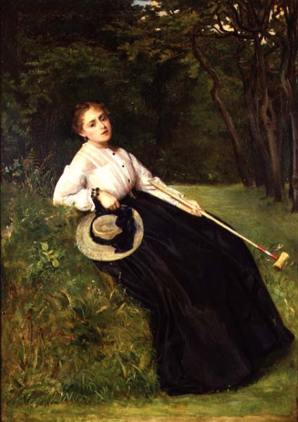 Resting in the Shade after a Game of Croquet, 1867