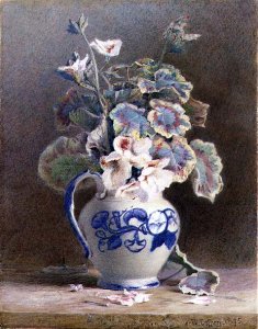 Geraniums in a China Jug, 1875