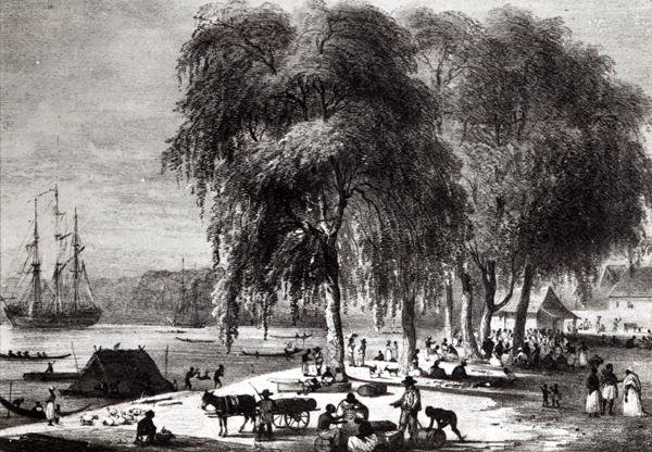 Fish Market, Paramribo, from 'Voyage a Surinam', 1834