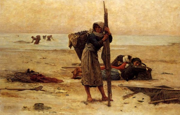 Oyster Catching, 1884