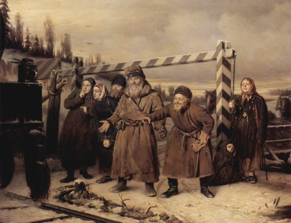 At the railroad 1868