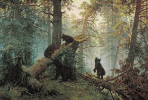 Shishkin's landscape Morning in the Pine Forest (1886)