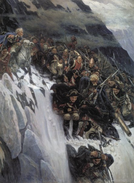 Suvorov's Army Crossing the Alps in 1799, 1899