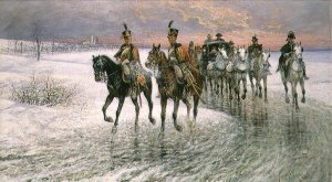 An Escort of the 4th French Hussars