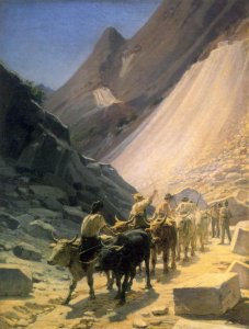 Transporting Marble at Carrara, 1868