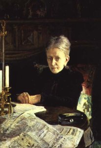 Portrait of Elena Osipovna Likhacheva (1836-1904) Writer and Social Activist, 1892