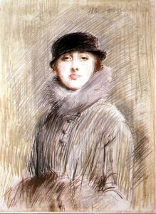 Portrait of a Lady with a Fur Collar and Muff