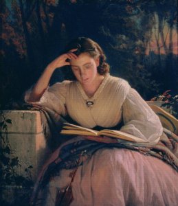 Reading (portrait of the artist's wife), 1863