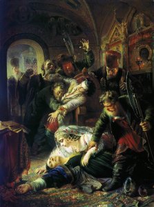 Hired Assassins Killing Tzar Boris Fyodorevich Godunov's Son, 1862