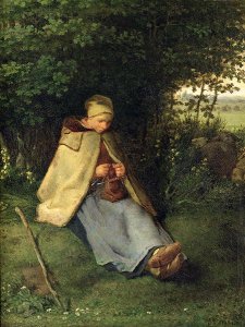 The Knitter or, The Seated Shepherdess, 1858-60