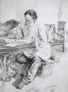 Lev Nikolaevich Tolstoy (1828-1910) at Work, 1891