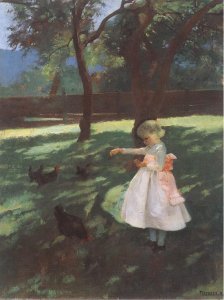 Feeding the Chickens 1895