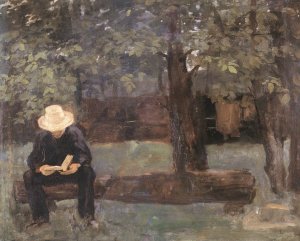 Man Sitting on a Log 1895