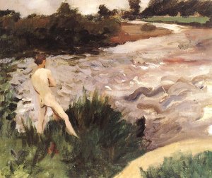 Gloomy Landscape with Bather 1913