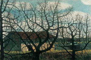 Bald Trees with Houses 1911