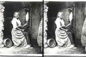 Old Woman Spinning Capri 1865