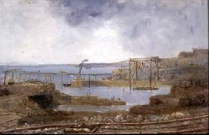 Sketch of Inner Harbour A Temporary Crane May 1829