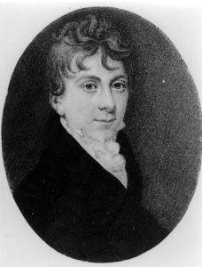 Portrait miniature of Thomas Love Peacock 1785-1866