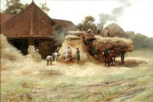 Threshing a Scottish Farm