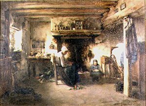 Interior of a peasant cottage