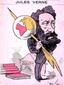 Caricature of Jules Verne 1828-1905 from Men of Today