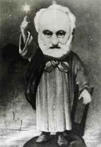 Caricature of Victor Hugo 1802-85 as a Magician