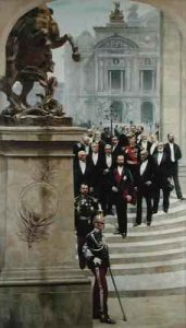 President Sadi Carnot 1837-94 and his Government in Front of the Opera de Paris