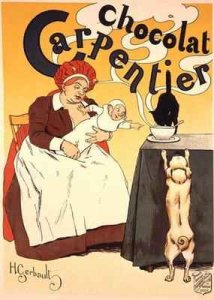 Reproduction of a poster advertising Carpentier Chocolate